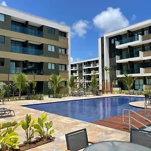 Apartamento Flat Estudio De Luxo - De Muro Alto - Piscinas - Ideal Casais, Familias Com Criancas - Ap Completo - Ar Cond, Wi Fi, Netflix, Estacionamento - 400 Mt Do Mar, Pôrto das Galinhas